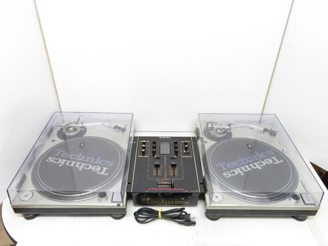 テクニクス SL-1200MK3D ターンテーブル 2台 ミキサーセット Technics SL-1200mk3d 2台＋ミキサーセット 中古】◎S011901 Technics