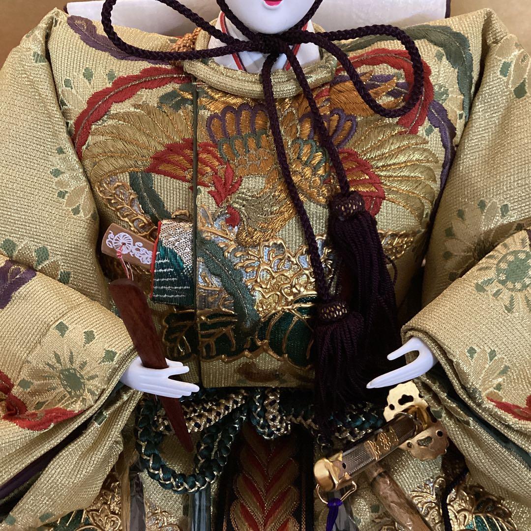雛人形　親王飾り　水光齊祐月　ひめ咲きびな　頭師　聖祥　鳳凰　中古品