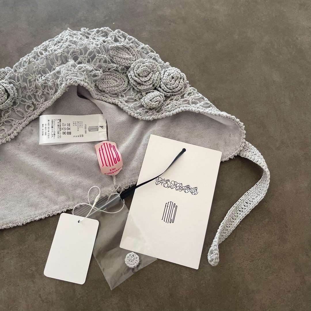 FETICO】HAND-KNITTED ROSE BEANIE