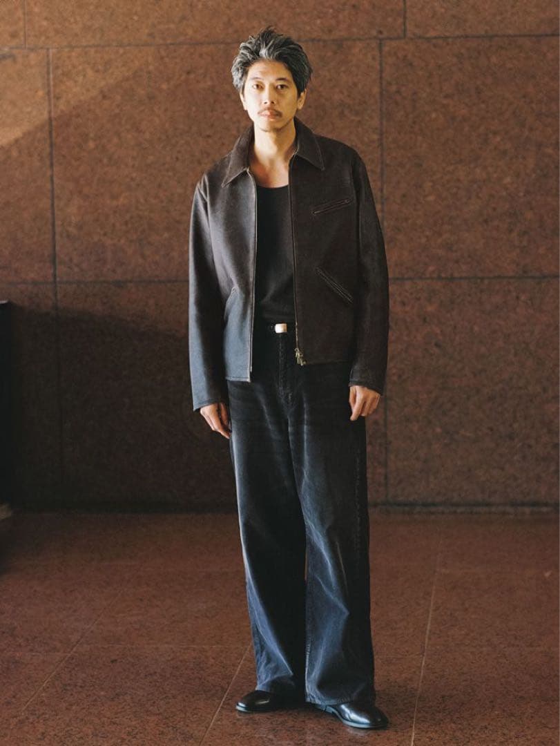 新品未使用Sサイズ】VINTAGE WASHED LEATHER ZIP