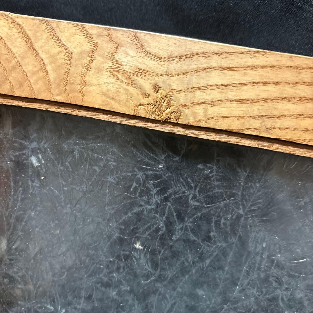 アンティーク 昭和レトロ 木製 建具 窓枠 引き戸 ガラス扉 曇りガラス DIY