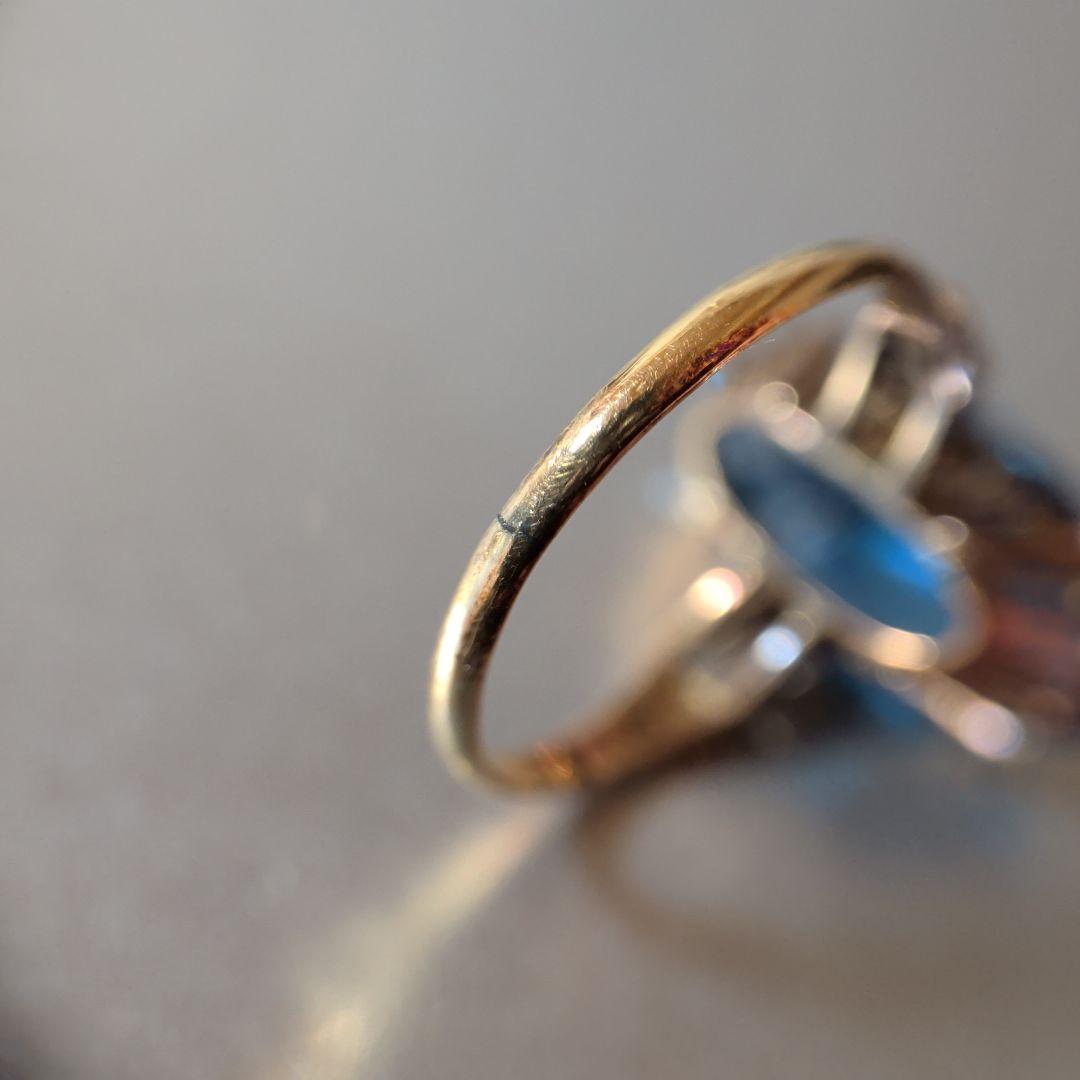 リング　K18　ブルー　3.30g