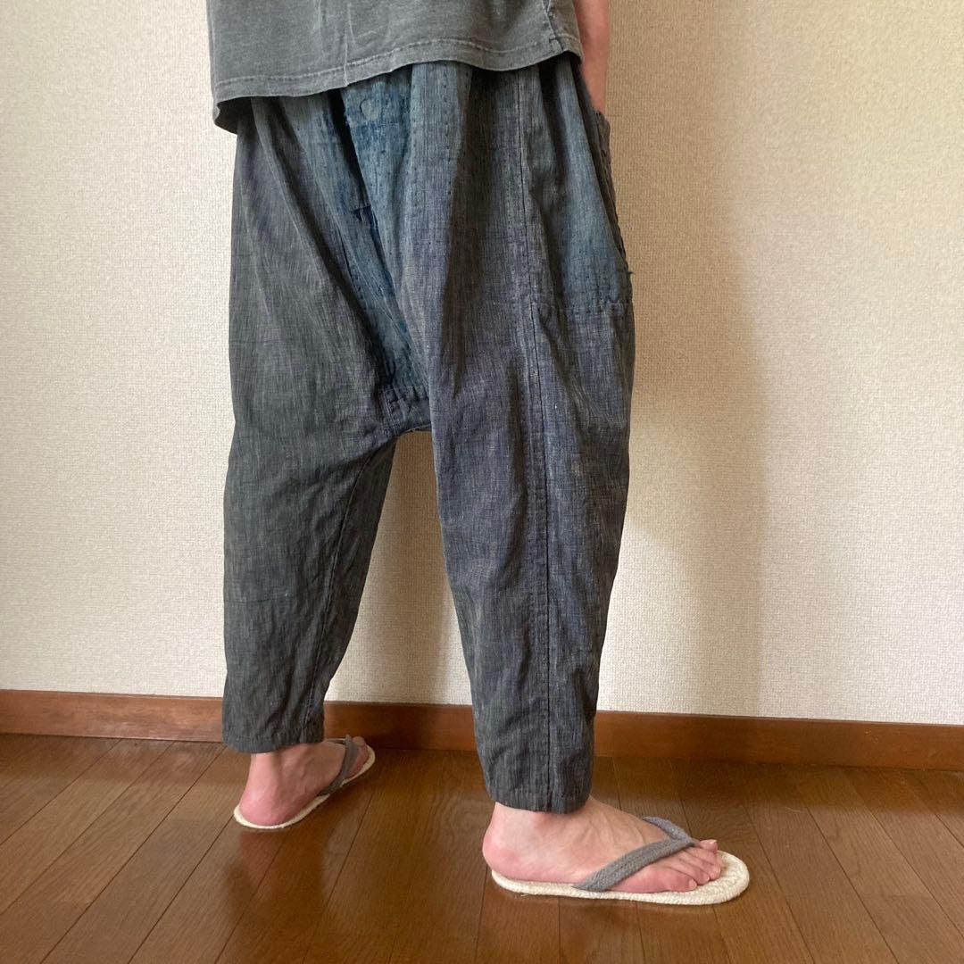 古布 布団皮 襤褸 BORO 木綿 ピエロもんぺ サルエル モンキーパンツ