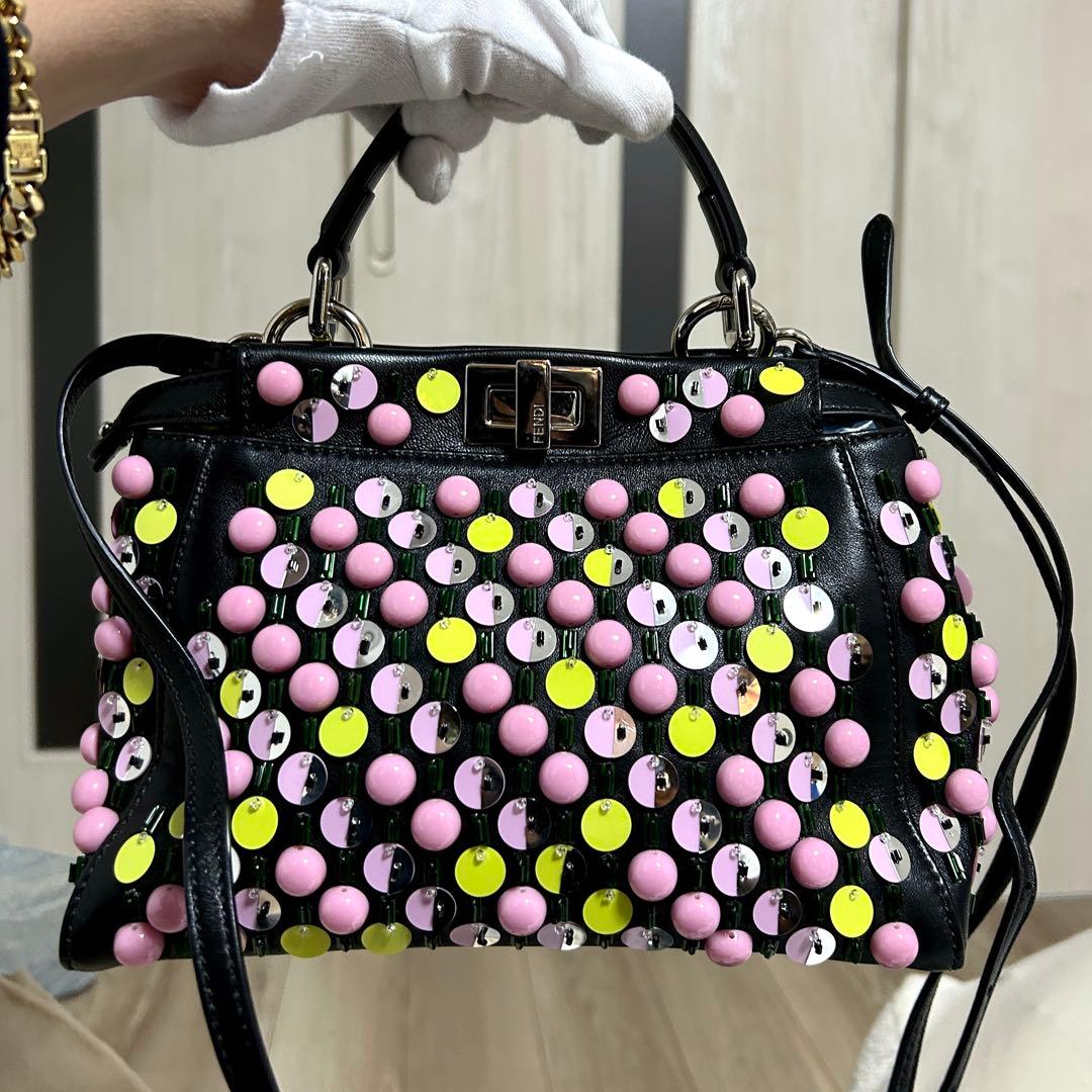 【激レア】FENDI ピーカブー ミニ 装飾 2wayショルダーバッグ 限定生産