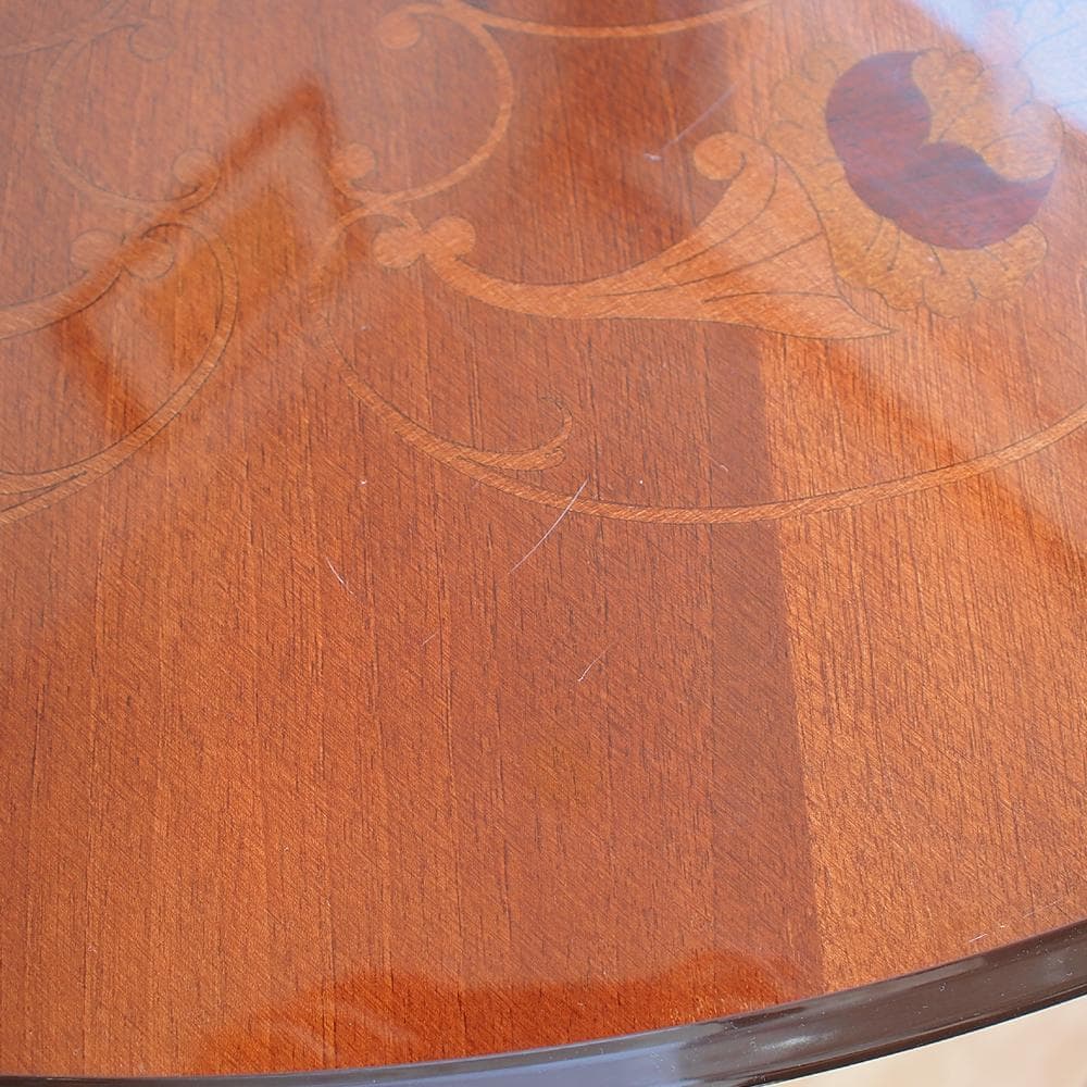 イタリアンクラシック 象嵌細工 ダイニングテーブル 直径108cm