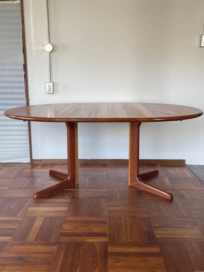 北欧 デンマーク ヴィンテージ gudme チーク ラウンドダイニング テーブル
