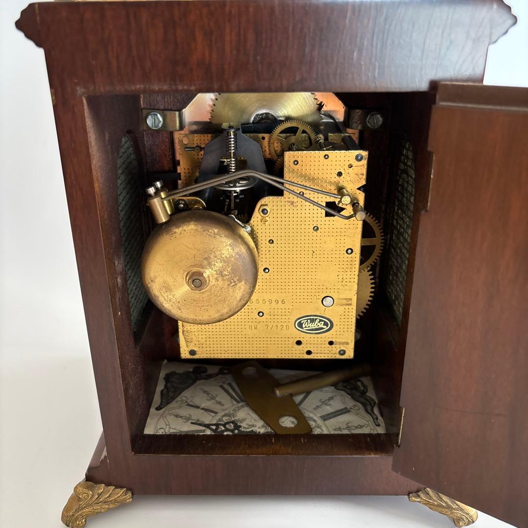 ホ*ウ様 【稼働品】置き時計　Warmink　WUBA ムーンフェィズ　ゼンマイ