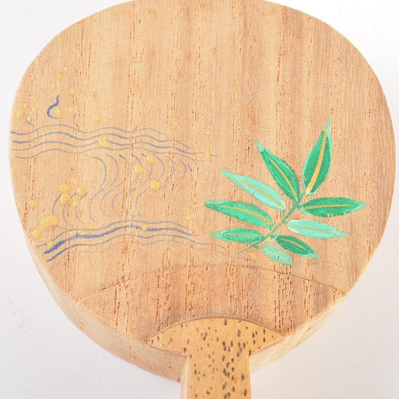 茶道具　道場宗廣作　団扇　葦に水　香合　共箱　V　5881