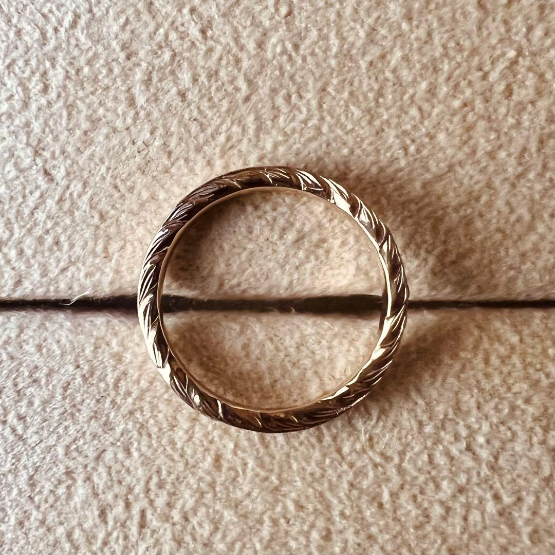 MAILE K18PG ウェーブハーフエタニティリング