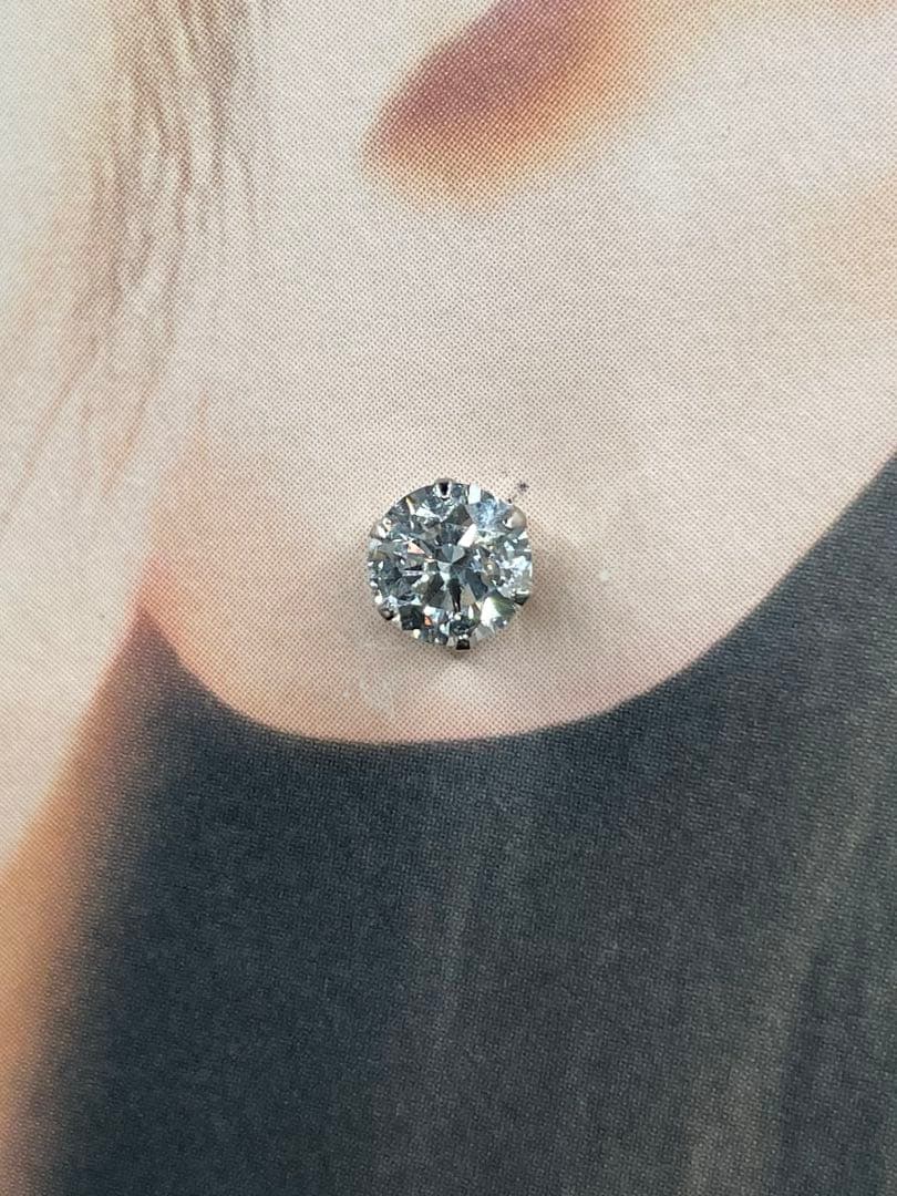 JA162☆高級 大粒ダイヤモンド1.039ct プラチナ ピアス ソ2枚付 - メルカリ