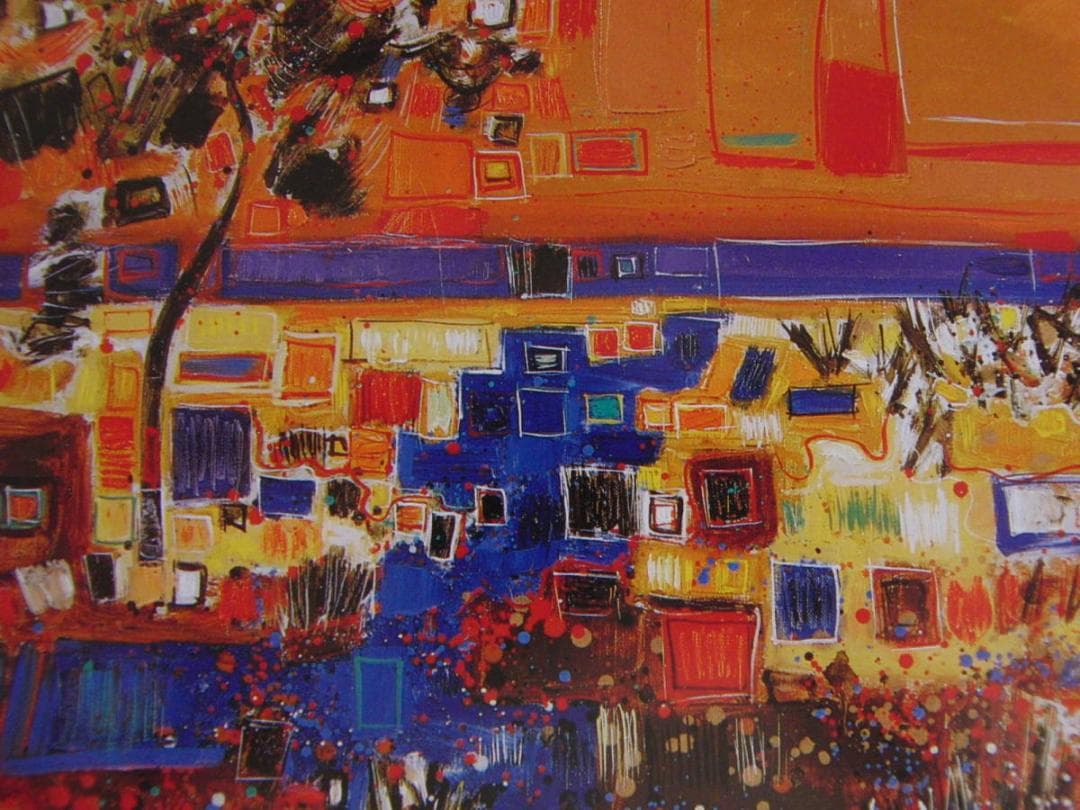 ドニ・ミオー、【豊かな色】、希少な額装用画集より、厳選、新品額装、マット額装付