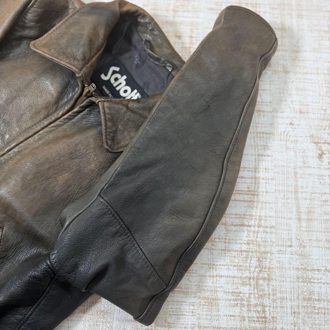 Schott ショットジャケット レザー ジップアップ Mサイズ