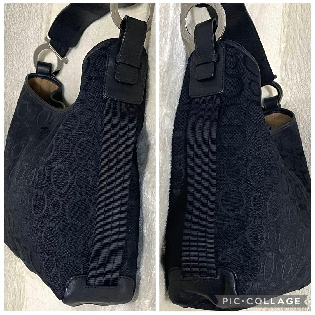 【ユチャ様】フェラガモ ワンショルダー ガンチーニ 総柄 キャンバス×レザー