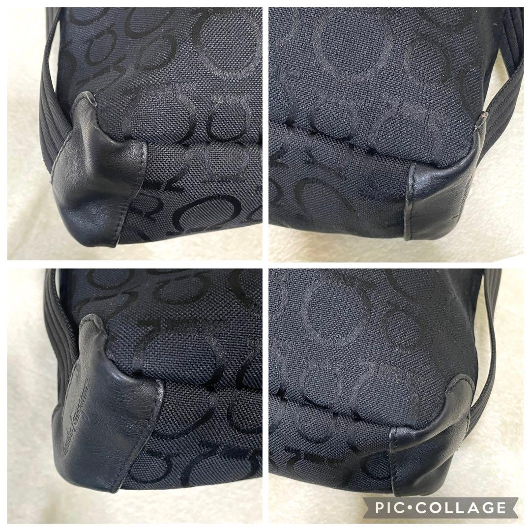 【ユチャ様】フェラガモ ワンショルダー ガンチーニ 総柄 キャンバス×レザー