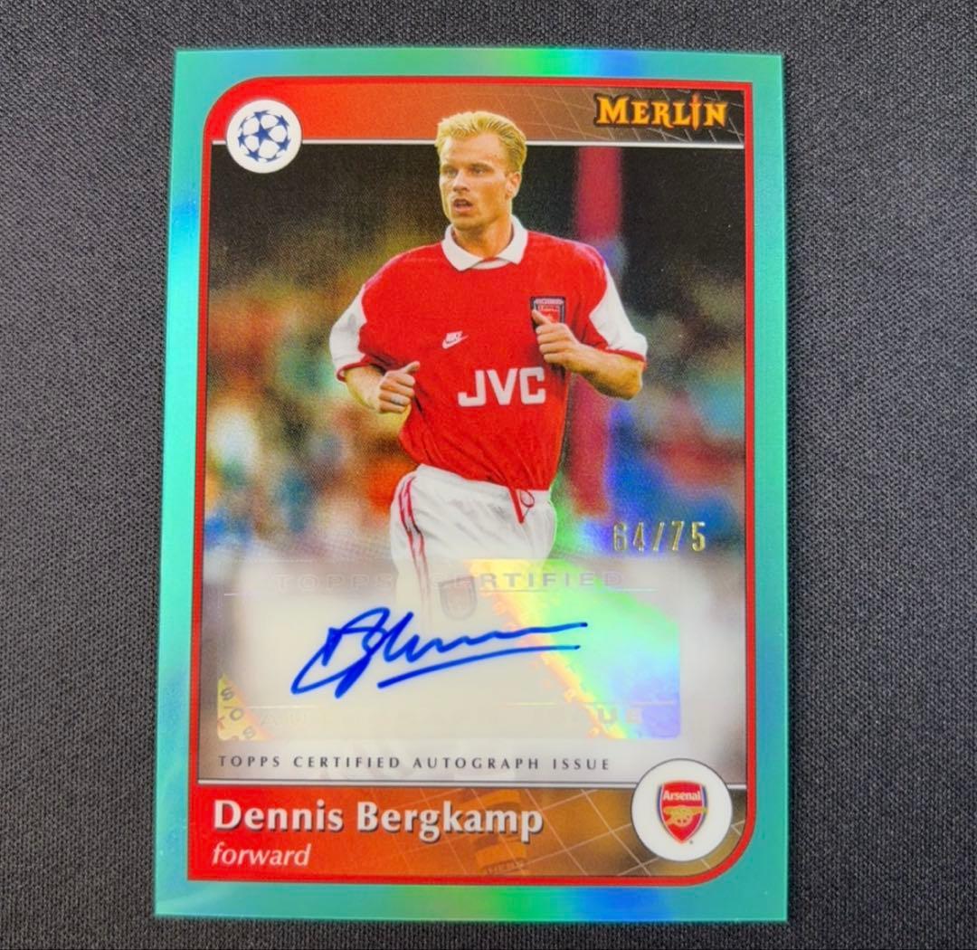 75 Topps Merlin デニス ベルカンプAuto 直筆サイン - メルカリ