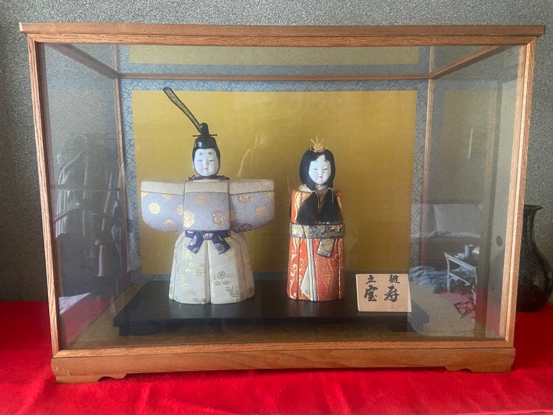 お雛様 木目込み 立ち雛 ガラスケース付き - メルカリ