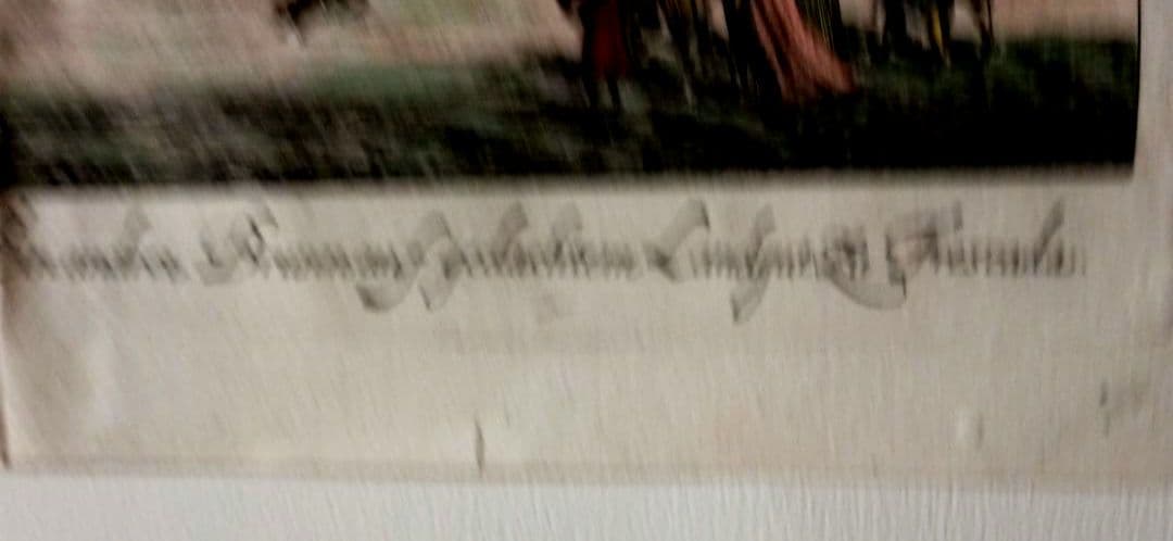 額装品 古典版画 1685年 FALDA 「Villa Frescada」ローマ