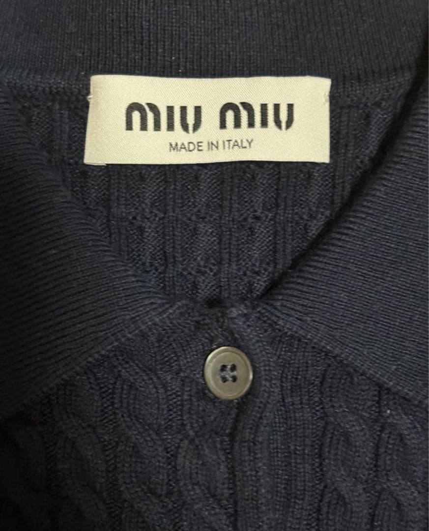 正規品 miu miu ケーブルニット ポロシャツ IVE ウォニョン着用
