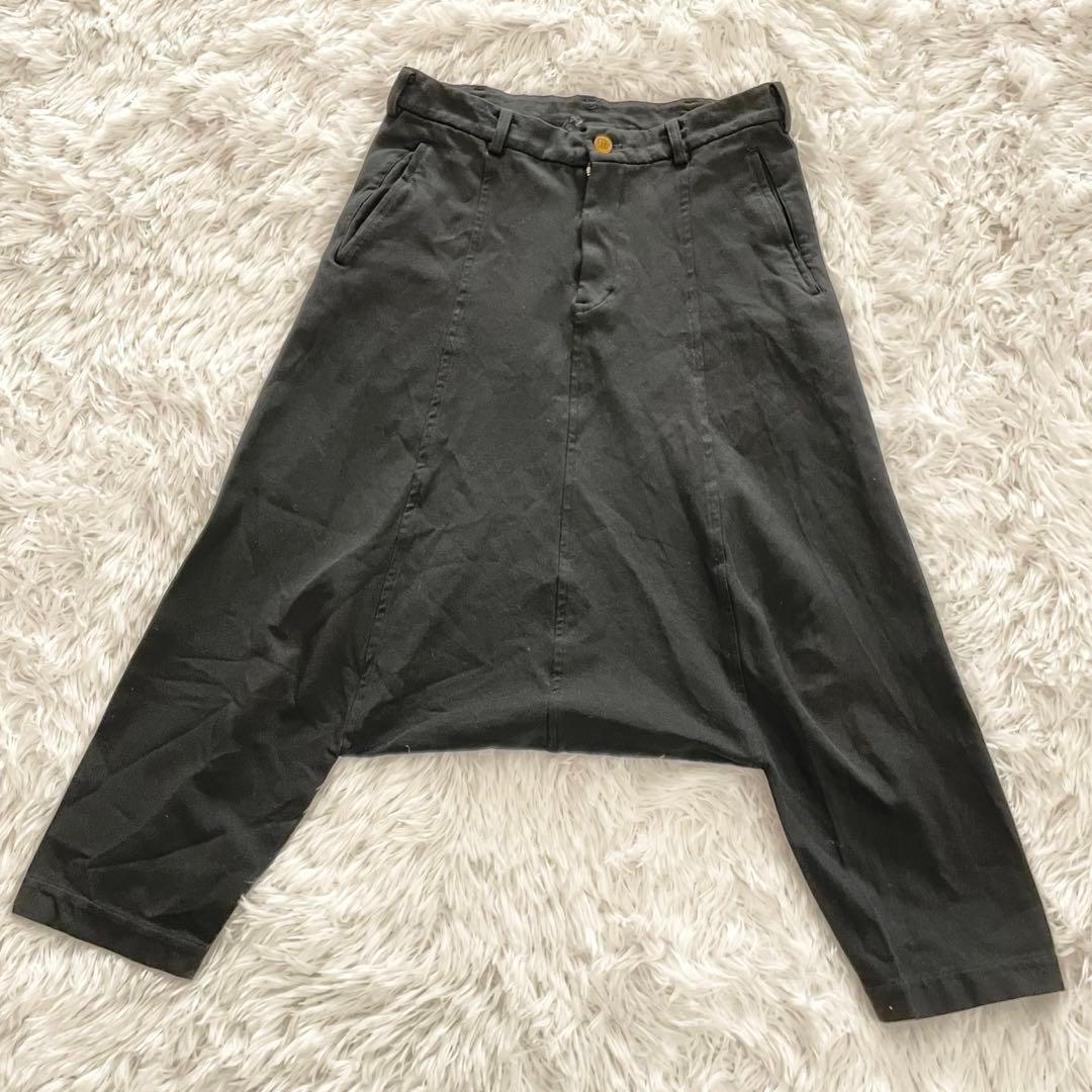 コムデギャルソン　サルエルパンツ・ロング・ペンギン・製品染め・エステルギャバ