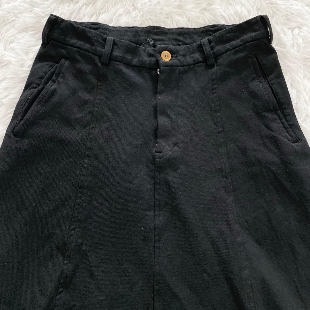 コムデギャルソン　サルエルパンツ・ロング・ペンギン・製品染め・エステルギャバ