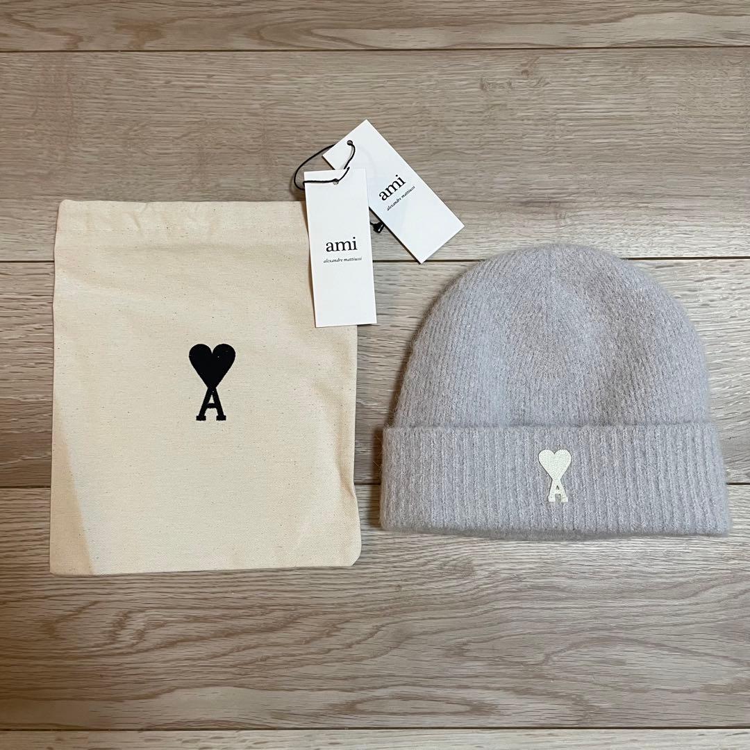 新品未使用】amiparis ビーニー グレー アミパリス ニット帽 - メルカリ