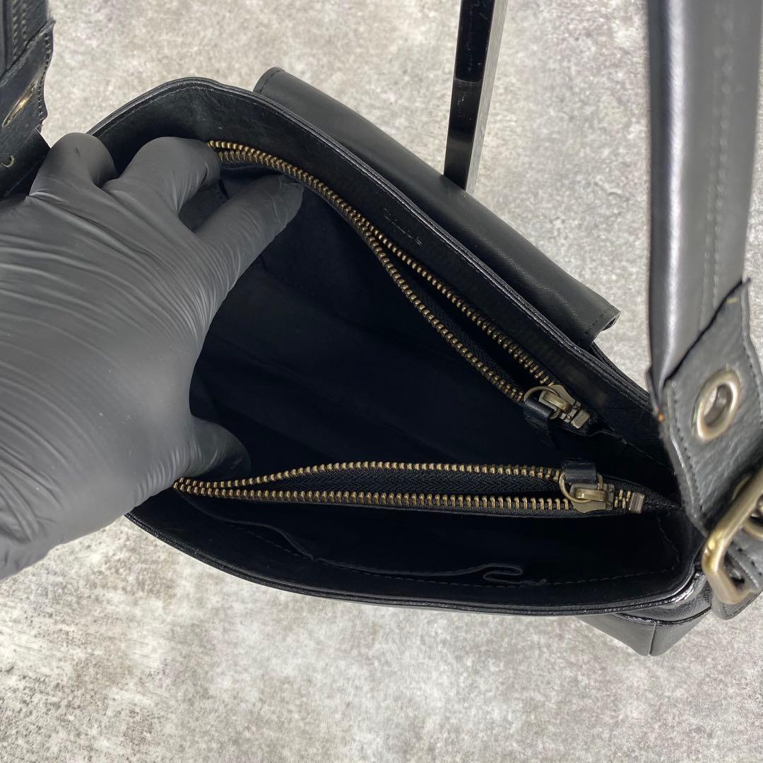 バッグ y2k Chloe leather one-shoulder bag black