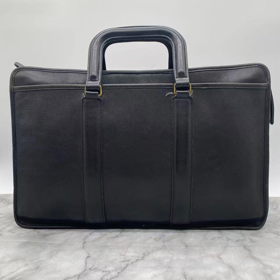 コーチ　オールドコーチ　ビジネスバッグ　レザー　ブラック　301