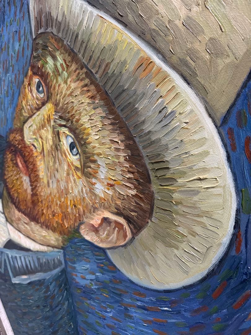 フィンセント・ファン・ゴッホ 自画像（油彩・手描きレプリカ）額付き