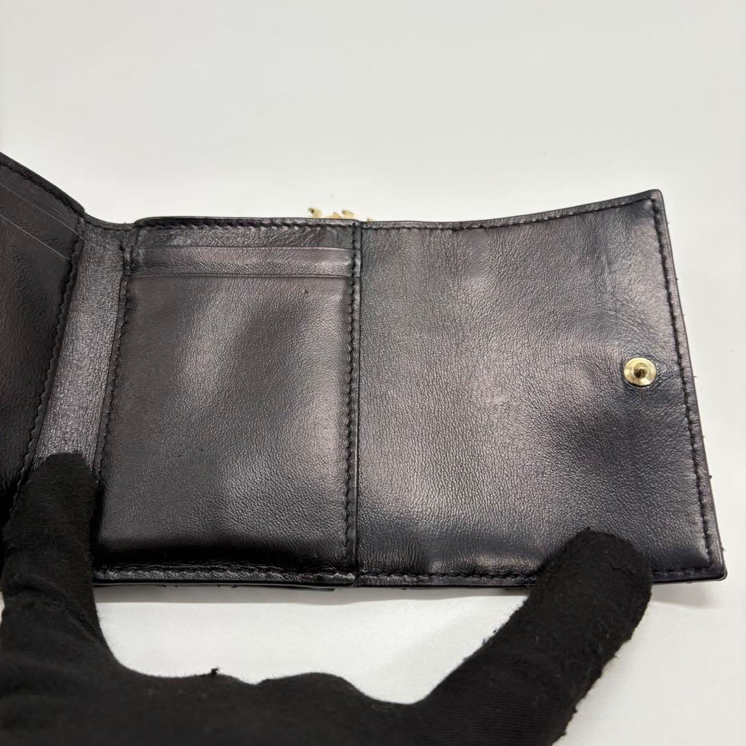 DIOR☆レディ ディオール☆エナメル☆ロータスウォレット☆カナージュ☆財