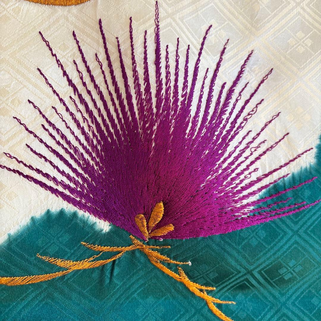 No.10 正絹　総刺繍 男の子お祝い着　長襦袢 七五三　のしめ