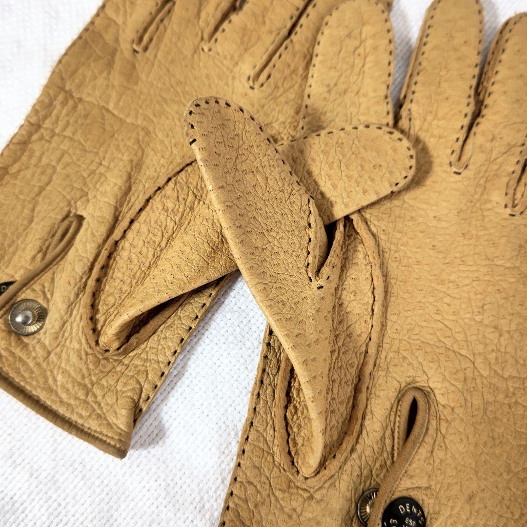 デンツDENTSハンドソーイング手縫いペッカリーレザーグローブ手袋アン