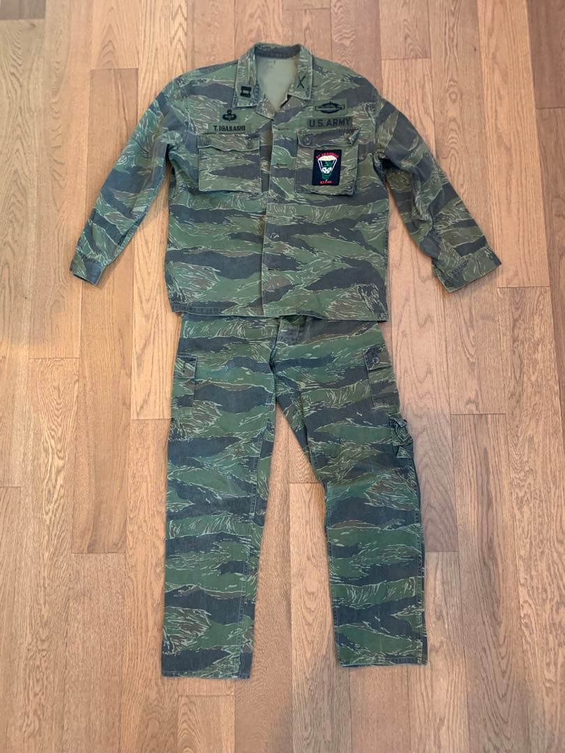 米軍ナム戦タイガーストライプ迷彩服上下セット 米軍ナム戦タイガーストライプ迷彩服上下セット