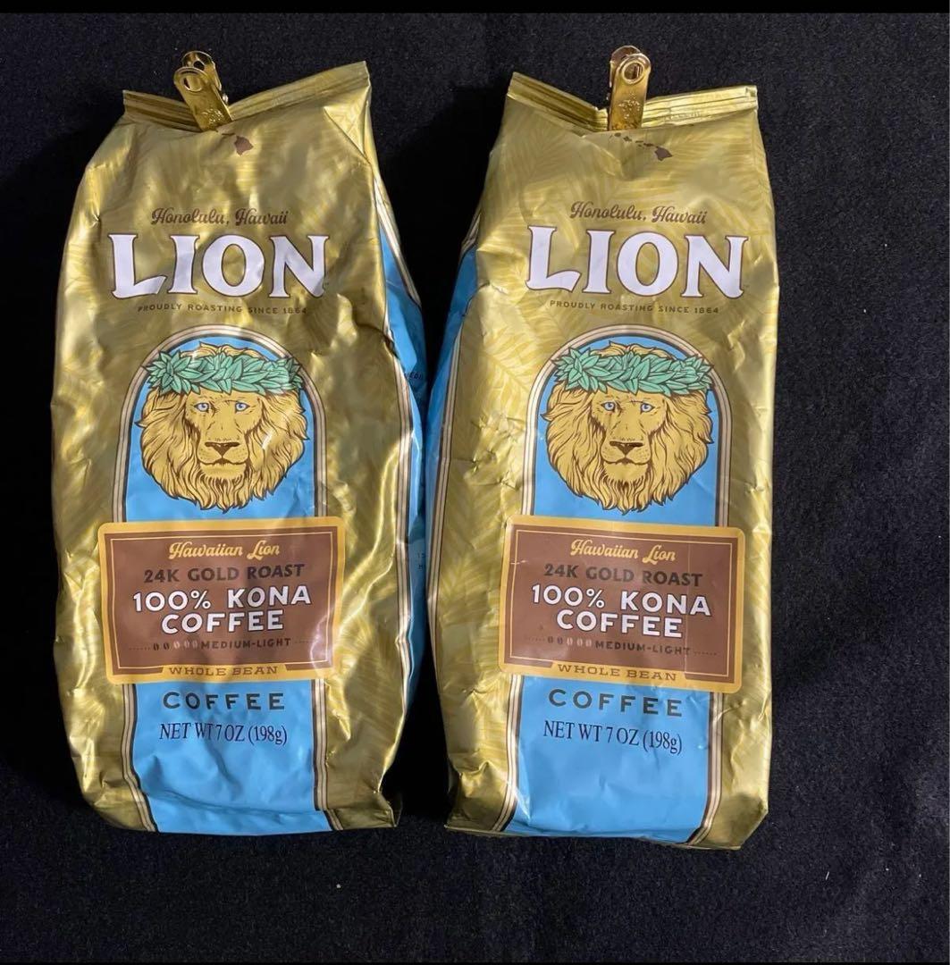 ライオン コナコーヒー 100% 豆タイプ 2袋の通販はau PAY マーケット