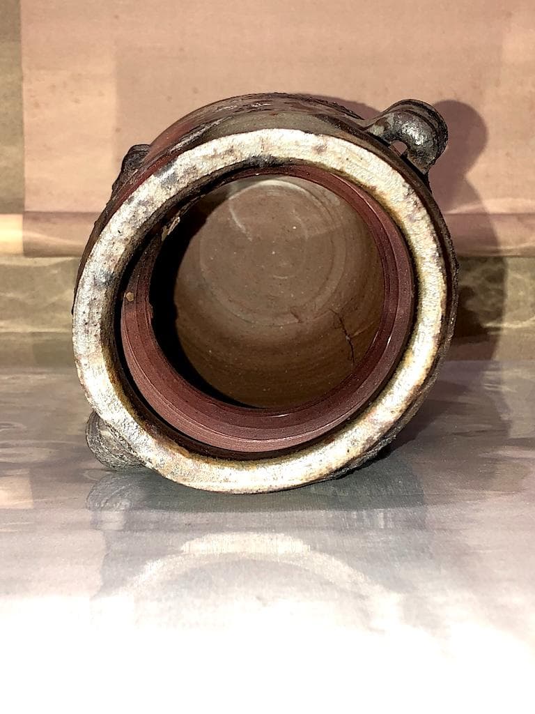 備前花瓶3点 左・木村友敬、中・末石高仙、右・不明、箱無 無傷 在銘