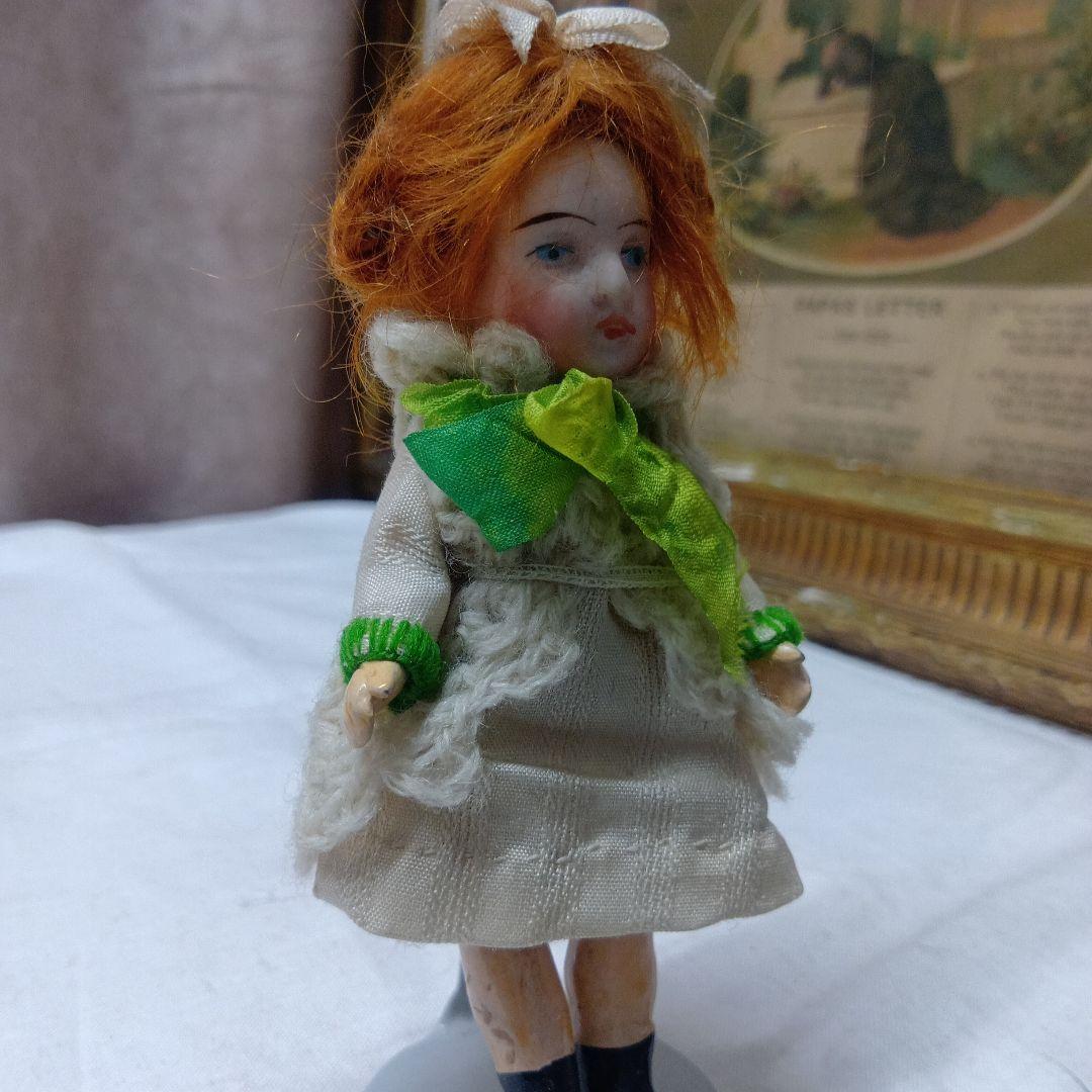 ♥フランスからやって素朴な　アンティークビスクドール　ミニョネット♥ フランス製女の子の小さなビスクドールをオンラインショップにアップ