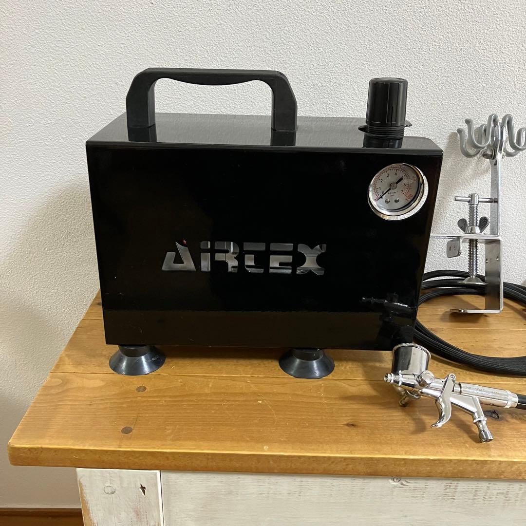 エアテックス コンプレッサー エアブラシ セット オリンポス 塗装 ネイル