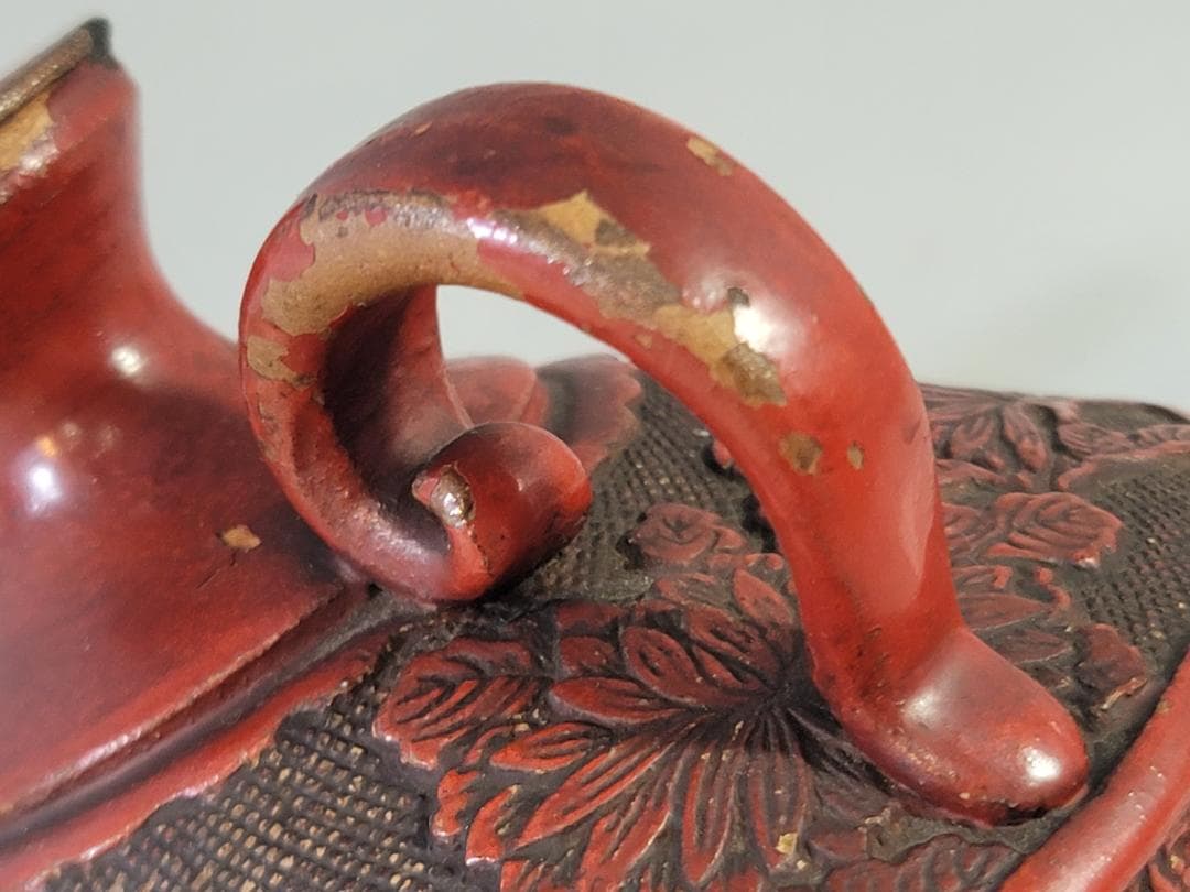 古美術 仿堆朱 陶製 水注 瓶 文房具 DT628 - メルカリ