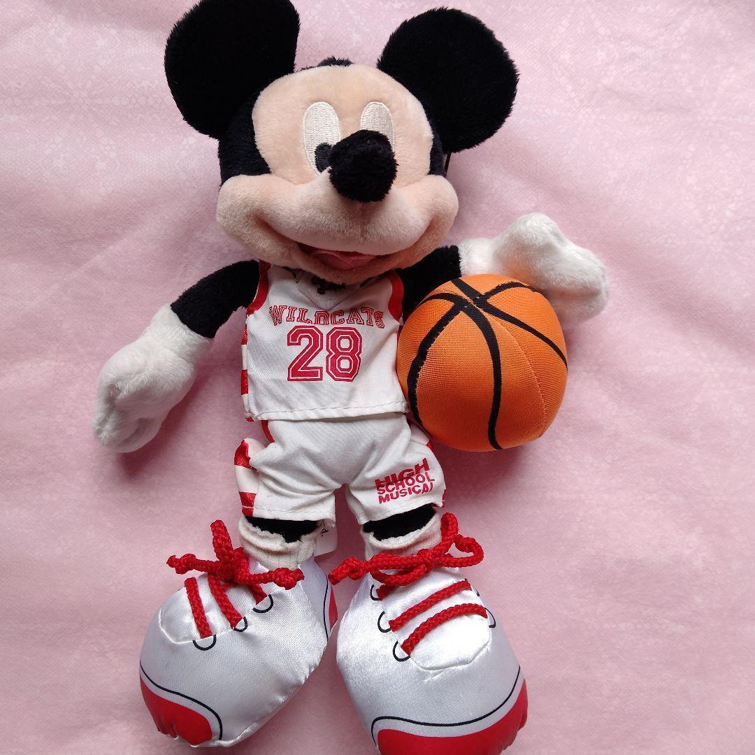 ハイスクールミュージカル ミッキー ミニー　ぬいぐるみ　バスケットボール