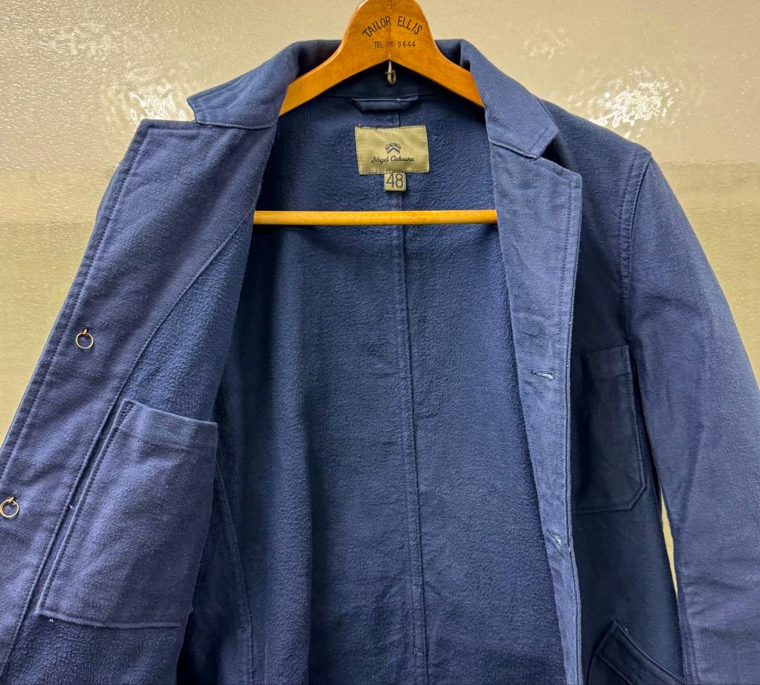 Nigel Cabourn ワーカーズコート-モールスキン 48 インディゴ染め