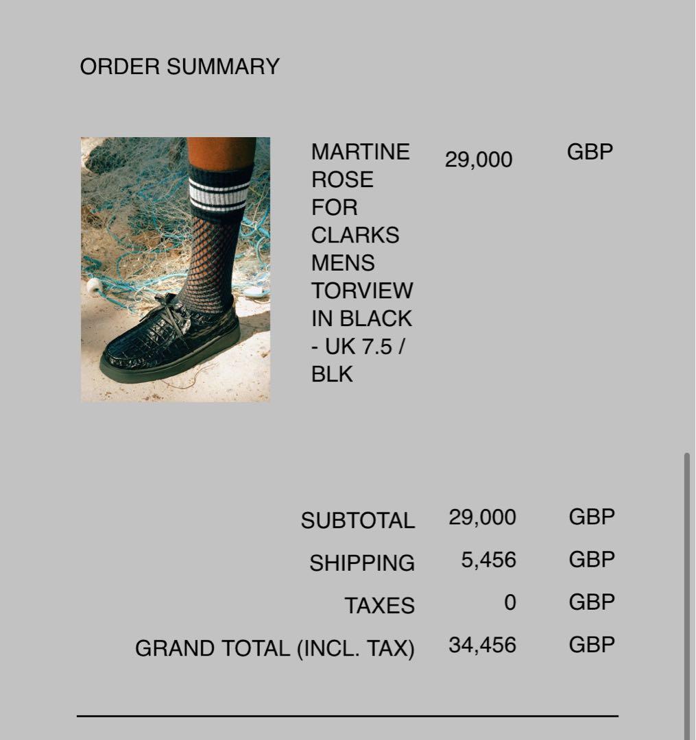 [新品]MARTINE ROSE x CLARKS CUR Torview M