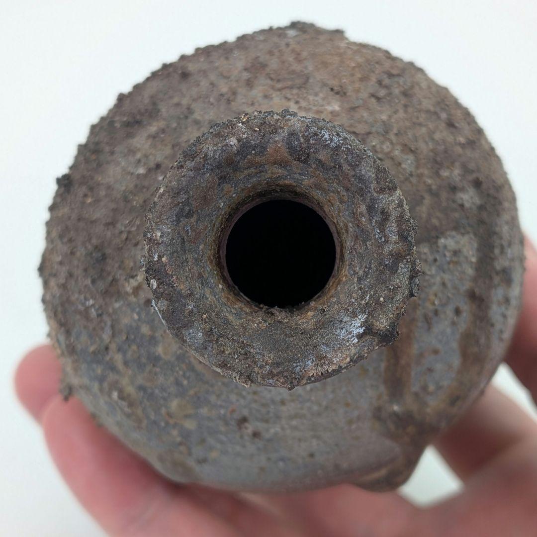 難波正己 備前焼 窯変徳利 共箱栞 酒器 食器 とっくり 一輪挿し花入