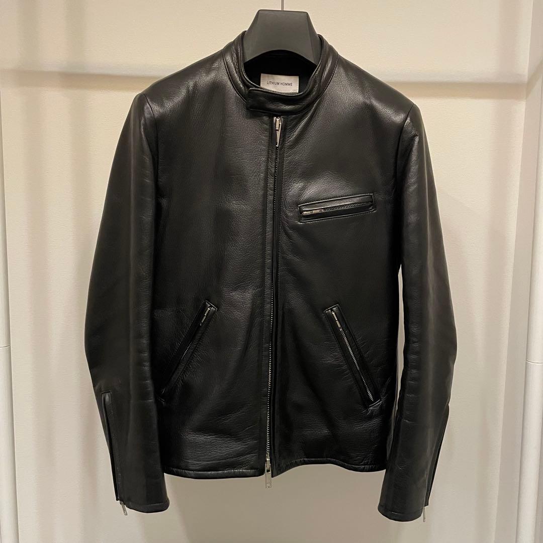 LITHIUM HOMME レザーシングルライダースジャケット