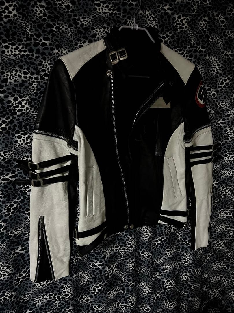 Y2K archive ラムレザージャケット パンク グランジ ギミック 短丈