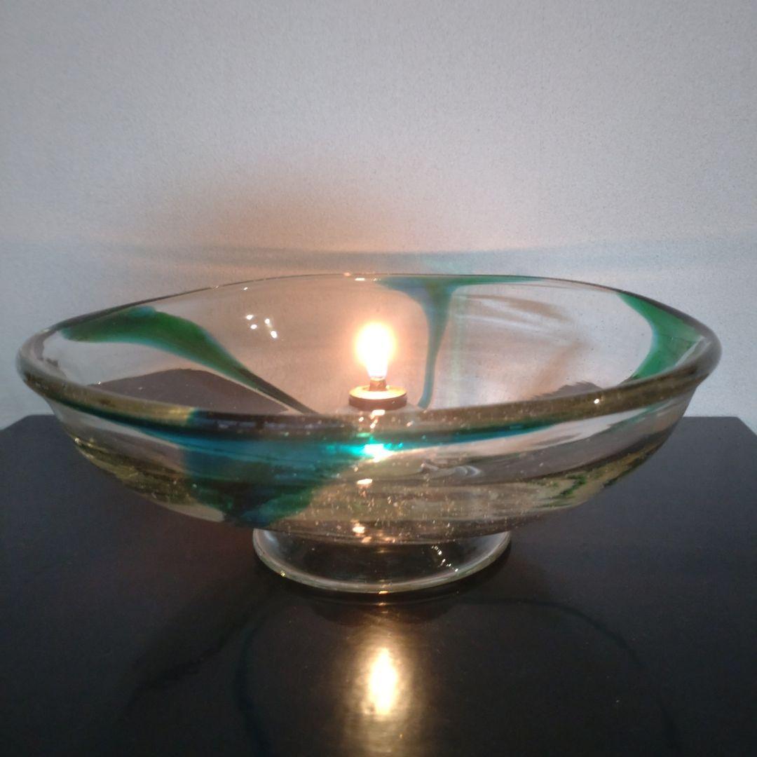希少・秀逸工芸品!! 倉敷ガラス 小谷眞三 作品 高台大鉢