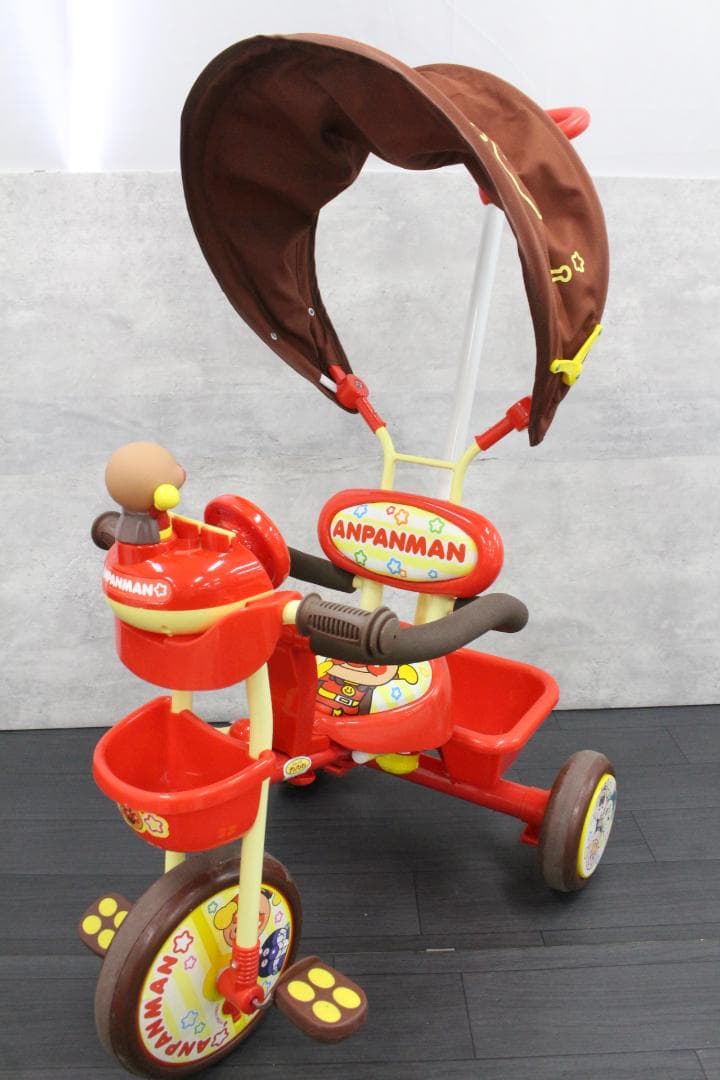△ジョイパレット おでかけ三輪車 おしゃべりアンパンマン SP 押し棒付き