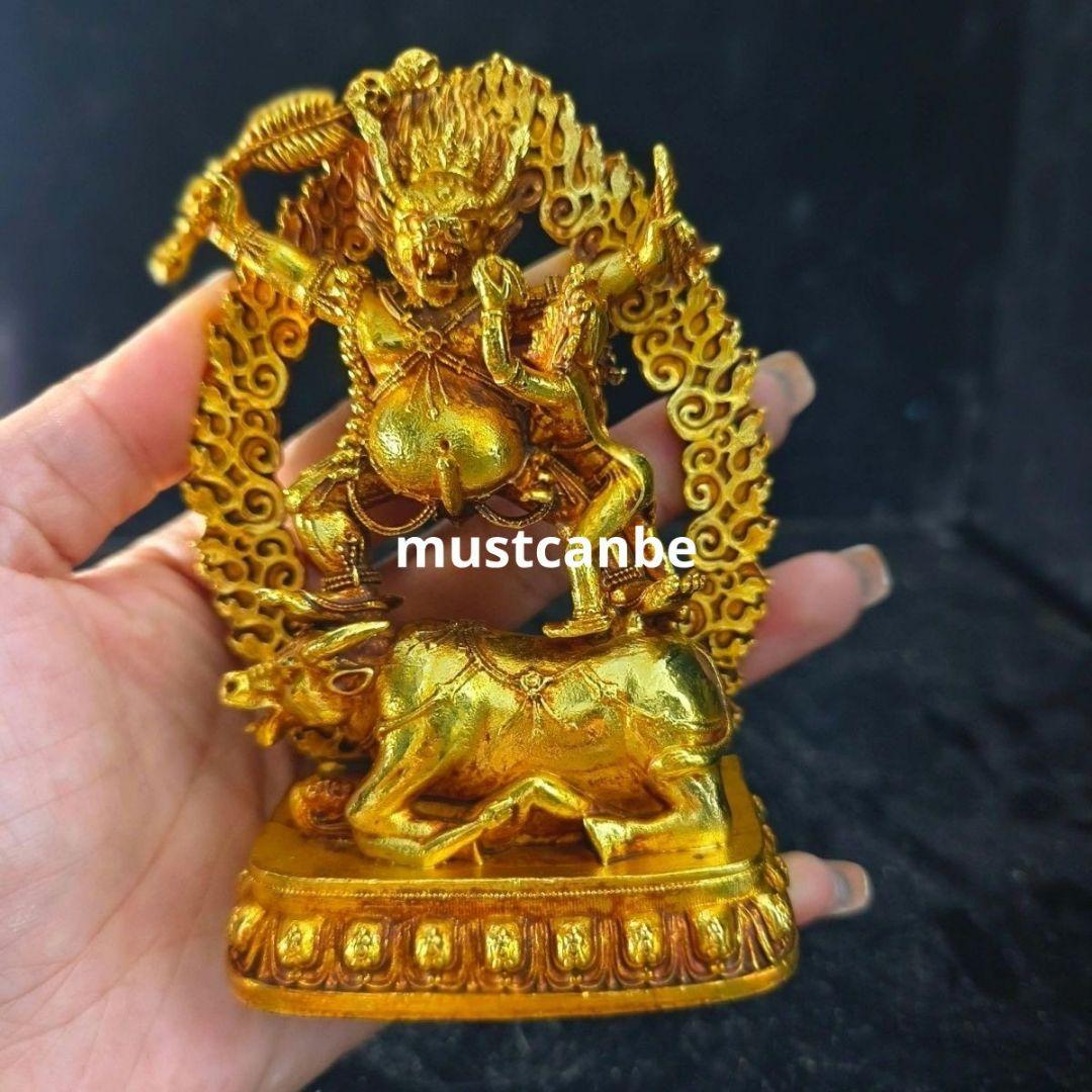 仏教美術 閻魔敵護法神像 奉納仏 大威徳 鎮宅辟邪 開運 招財 置物 工芸品