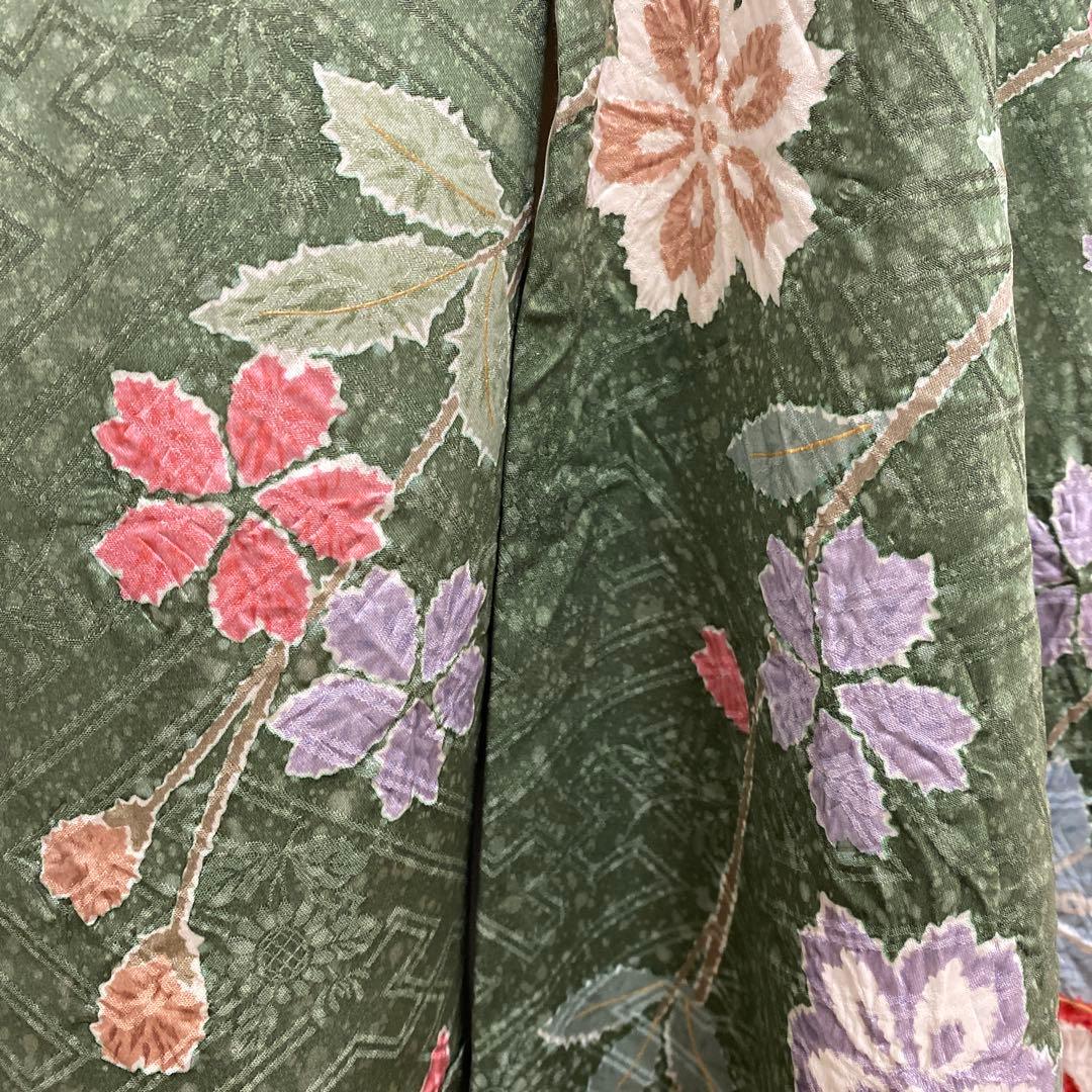 成人式 絞りの振袖 桜と蝶