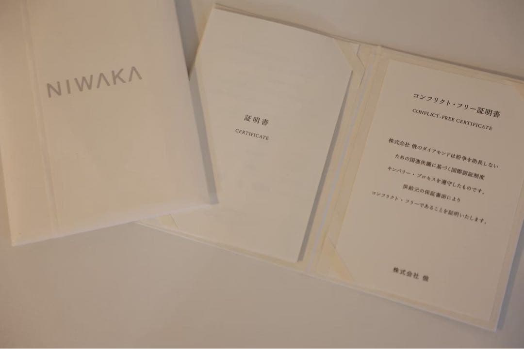 【NIWAKA 俄】久遠 KUON ハーフエタニティリング Pt950