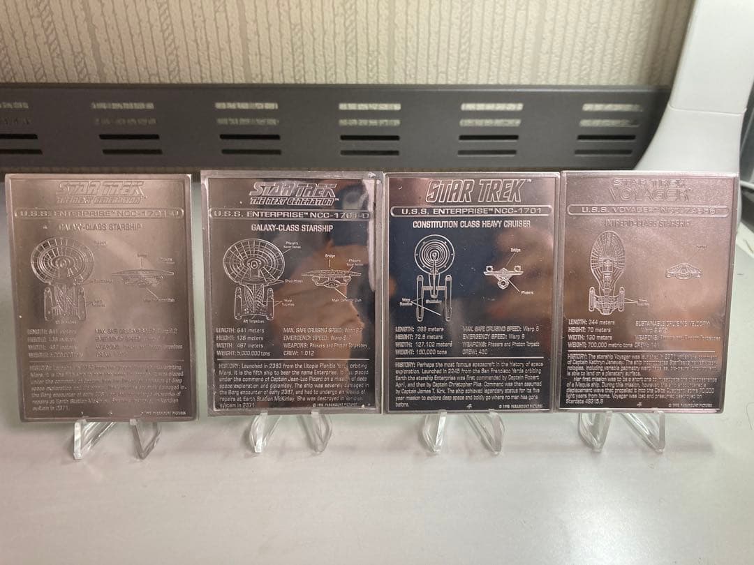 新品スタートレック/フランクリンミントピューターカード/コンプリート