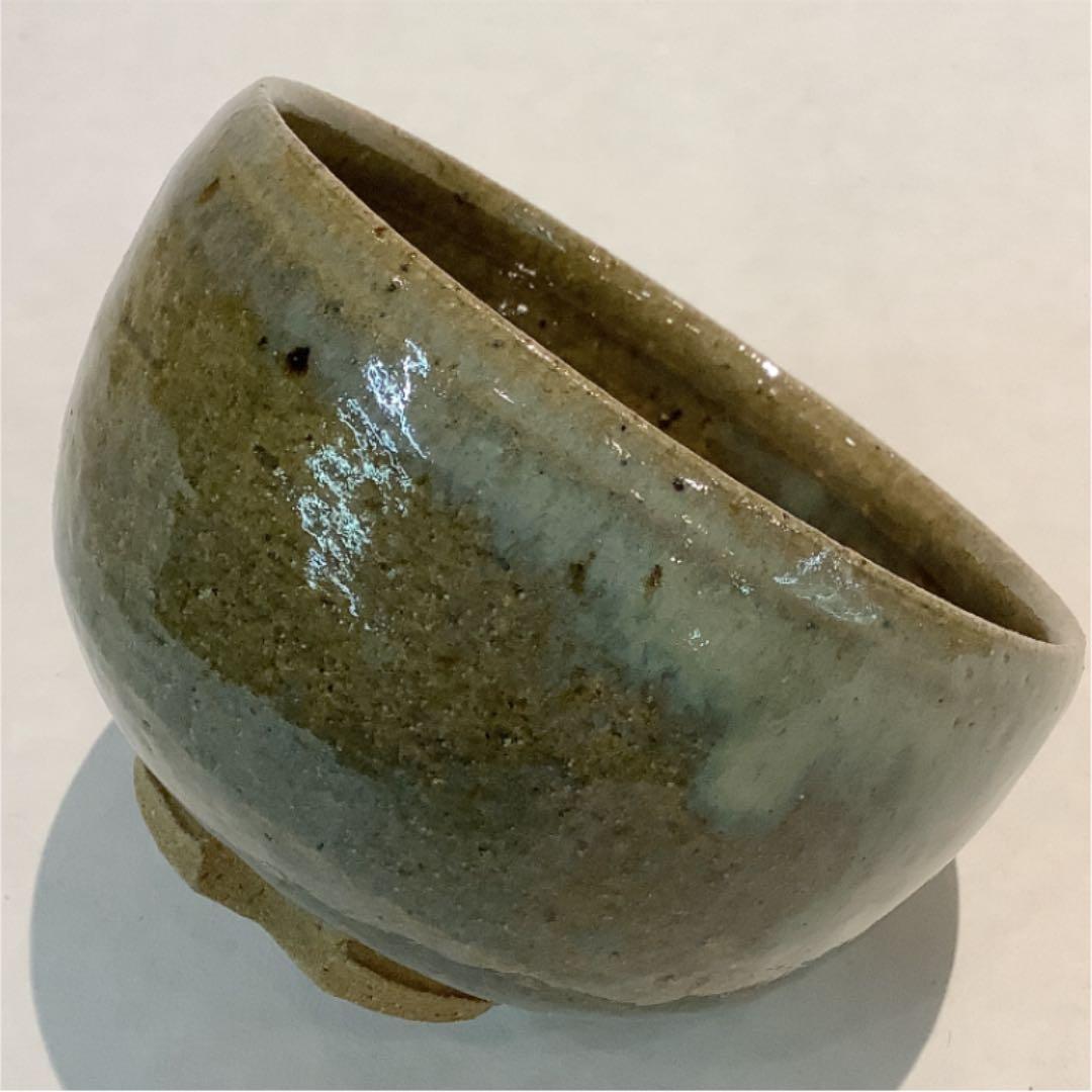 【茶道具】茶碗 灰釉 里橋作